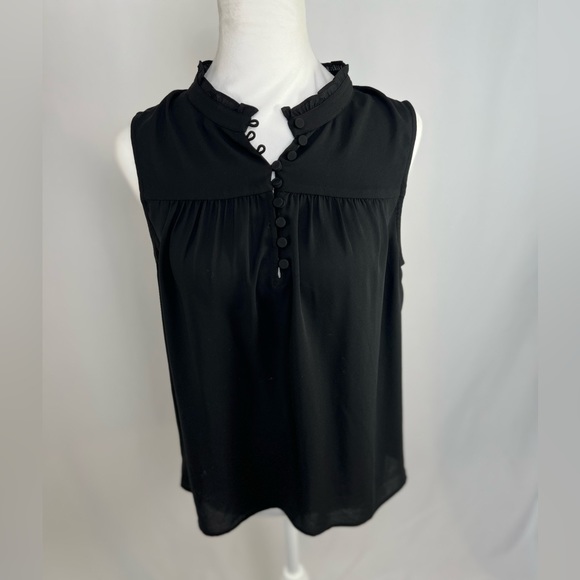 NEW / J.Crew Sleeveless button-front ruffleneck popover - Picture 3 of 3